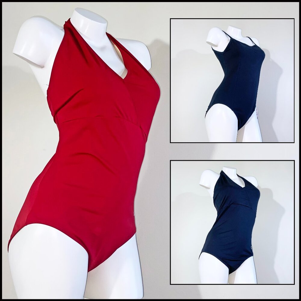 3 NEW SANSHA 3XL LEOTARDS - 1 BLACK & 1 BURGUNDY AND 1 BLACK CAMI